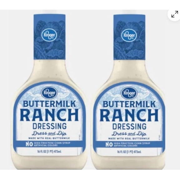 Buttermilk Ranch Salad Dressing, 2 Bottles, 16 Oz Each