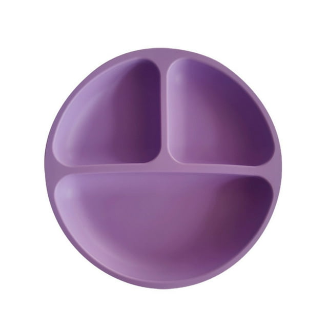 Assiettes Divisées avec Ventouse, Violet Foncé