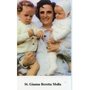 St. Gianna - Relic Laminated holy card - Blessed by Pope Francis
