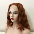 thumbnail image 5 of Nevermindyrhead Auburn Dark Red Wig, Short Curly Free Part Lace Front Wigs for Women, Daily, Party, 5 of 9
