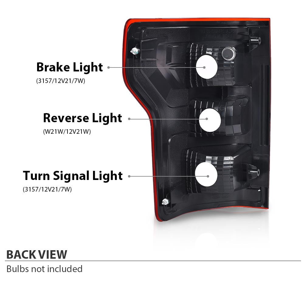 CROSSDESIGN Right Passenger Side Tail Light Lamp Fit for 2018-2020 Ford F150