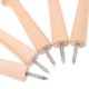 thumbnail image 3 of 10pcs Wood Wall Hooks: 3.8in Decorative Pegs Hanger - Natural Unfinished Hooks for Coats Hats & Towels - Farmhouse Entryway & Bathroom Organizer, 3 of 3