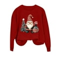 thumbnail image 5 of Makaor Sweatshirt for Women Long Sleeve Christmas Crew Neck Tops Santa Graphic Pullover Tees Fleece Cute Vacation Clothes, 5 of 6