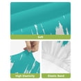 thumbnail image 4 of Abstract Teal Bar Stool Covers Set of 2, Modern Minimalist Graffiti Artwork Stretch Washable Bar Chair Covers with Backs, Removable Pub Counter Height Chair Cover for Kitchen Dining Room Cafe, 4 of 7