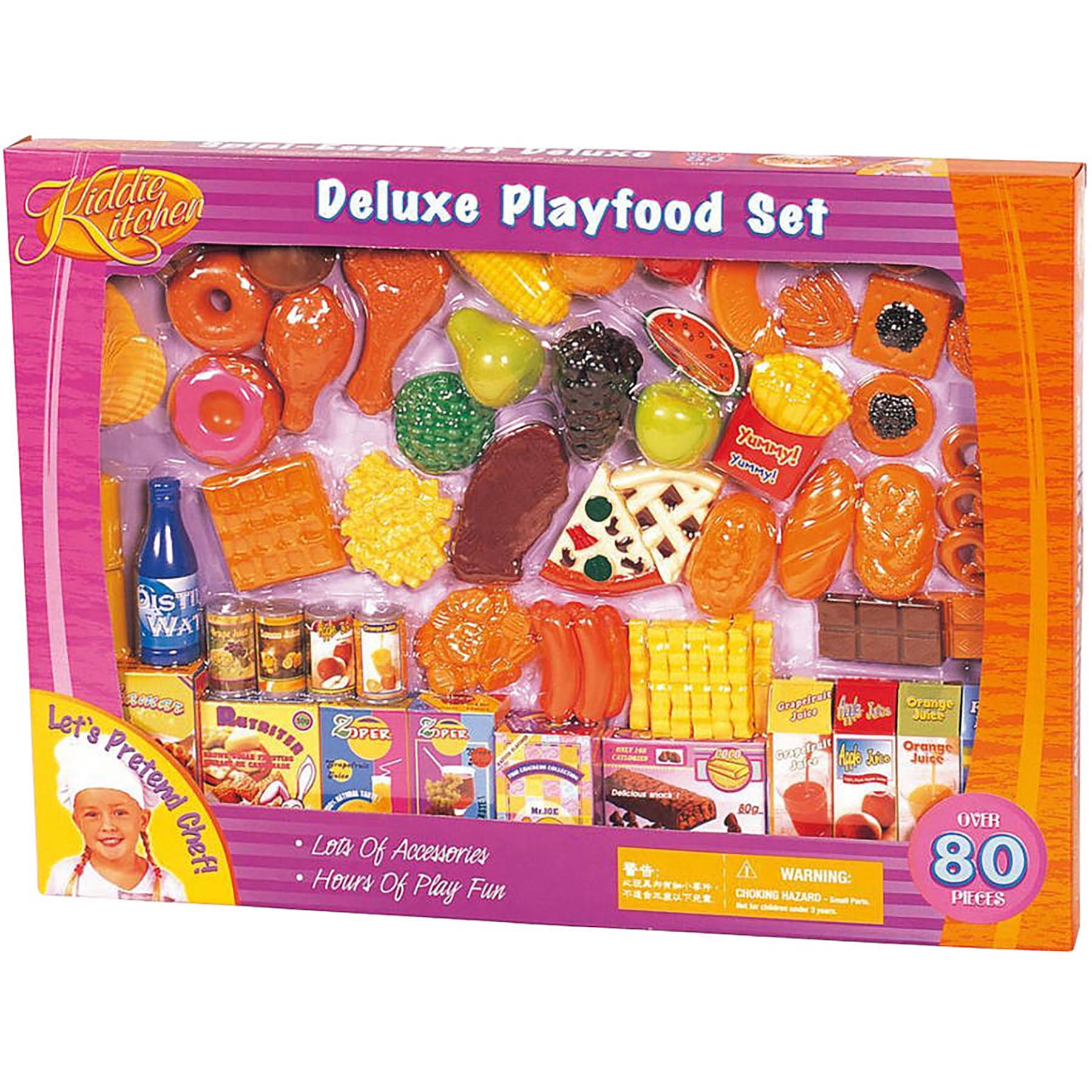 Children's 80 Piece Deluxe Pretend Play Food Set, Children Ages 3 & Up