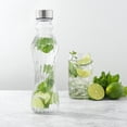 thumbnail image 2 of Brightware Spring Fluted Glass Water Bottles – 16 oz – Set of 6, 2 of 8