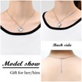 thumbnail image 4 of Love Heart Urn Necklace for Ashes Keepsake Memorial Cremation Jewelry Stainless Steel Angel Wing Ashes Holder Memorial Gift for Loss of Father/Mother/Pet, 4 of 6