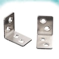 thumbnail image 6 of FELTECHELECTR 10Pcs L Shaped Fixed Bracket Silver Metal Angle Brackets for Furniture Reinforcement, 6 of 8