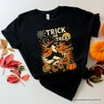 thumbnail image 5 of Trick or Treat Goose T-Shirt, Vintage Halloween Witch Tee for October, 5 of 8