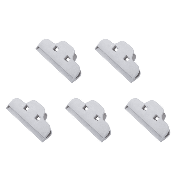 Clips Sellado Plástico Abrazadera para Aperitivos Sellador Mantenimiento Fresco (gris)