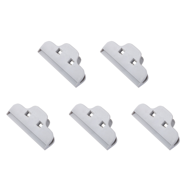 Clips Sellado Plástico Abrazadera para Aperitivos Sellador Mantenimiento Fresco (gris)