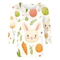 thumbnail image 5 of CAIXIA Happy Easter Shirts for Women 3/4 Length Sleeve Easter Cute Print Tee Round Neck T Shirts for Women Easter Day Gifts Womens Tops Trendy, 5 of 5