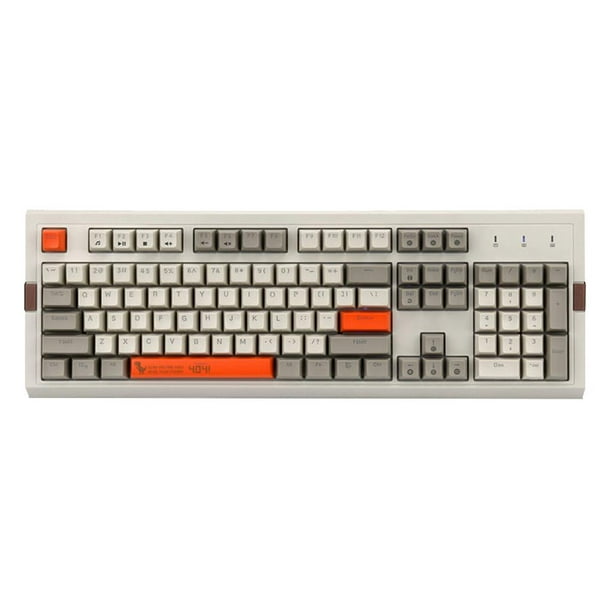 mecánico para juegos con retroiluminación RGB 104 para programador de videojuegos - Interruptor Azul Naranja shamjiam Teclado mecánico para juegos