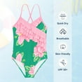 thumbnail image 6 of American Trends One Piece Swimsuits for Girls Quick Dry Baby Bathing Suit Bathing Suit for Toddler Girl Crushed Flowers Rose Ruffles 4-5T, 6 of 7