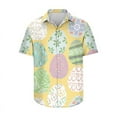 thumbnail image 2 of Camisas hawaianas de Feliz Pascua 2024 para hombre, camisas con botones y estampado de huevos de conejo, camisas casuales de verano para fiestas en la playa, blusas para hombre, 2 of 5