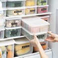 thumbnail image 3 of Refrigerator Storage Box Transparent Vegetable Fruit Preservation Container Box for Home, 3 of 7