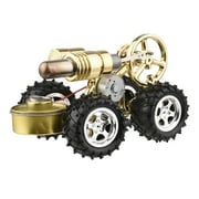 Stirling Engine Kit Electricity Generator Hot Air Car Motor Model Physical Generator Model with Flywheel Design Science Experiment DIY Education Toy for Teacher Adults Kids School Office D