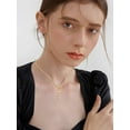 thumbnail image 4 of Toggle Clasp Capital A-Z Initial Necklace Alphabet for Women Gifts Chain Buckle Necklace, 4 of 8