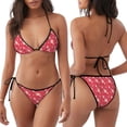 thumbnail image 3 of Disketp Hello Summer Flamingo para Bañador de Dos Piezas para Mujer, Bikini Sexy Halter String, Conjunto de Bikini en Triángulo, 3 of 6