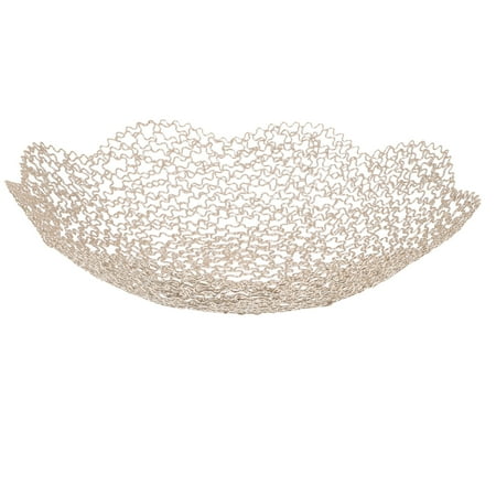 

1Pc Iron Fruit Stand Iron Craft Fruit Tray Fruit Stand Dessert Tray (Golden)