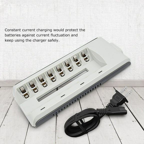 VANLOFE 8 Slots Smart Fast Charger AA AAA Ni-MH/Ni-Cd Batteries Rechargeable Battery