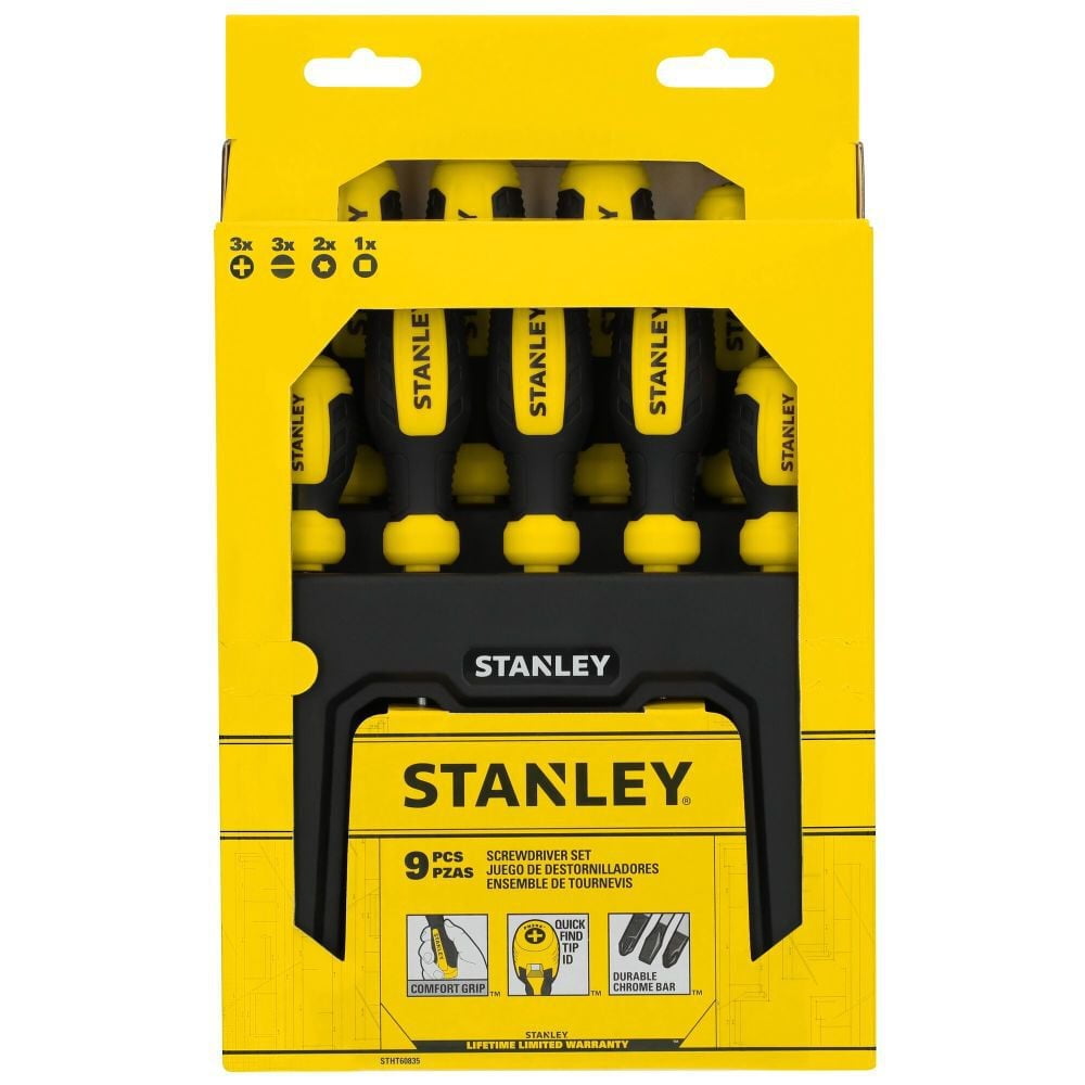 Stanley Screwdriver Set With Stand 9Pc