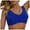 Blue, variant on GEWSEY Bikini Tops for Women Twist Front Ruched Bathing Suit Adjustable Crisscross Back Cropped Tankini Swim Top Only Blue, M