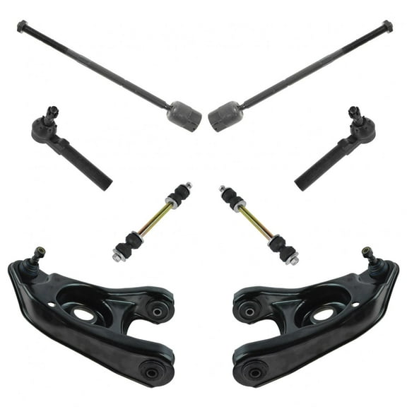 TRQ Front Steering & Suspension Kit Control Arms Sway links Tie Rods 8pc New PSA63503 Fits select: 1994-2004 FORD MUSTANG