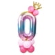 thumbnail image 1 of Globos de aluminio con forma de dígito de oro rosa de 32 pulgadas, 1, 2, 3, 4, 5, 6, 7, 8 y 9, para decoración de bodas, cumpleaños, baby showers, fiestas, globos de aire, número 0 en oro rosa., 1 of 8