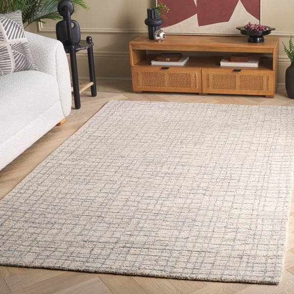 SAFAVIEH Abstract Kimberly Abstract Area Rug, Ivory/Light Blue, 5' x 8'