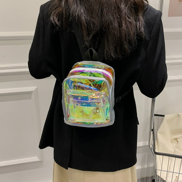 Bolsa Mini mochila transparente para mujer mochilas escolares transparentes de PVC para ninos y ninas colorido JShteea Para Estrenar Bodega Aurrera en linea