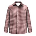thumbnail image 6 of FGVCTG Mens Plaid Shirts Casual Classic Long Sleeve Collar Button Down Shirts Daily Outdoor Casual Shirt Deep Red 3XL, 6 of 7