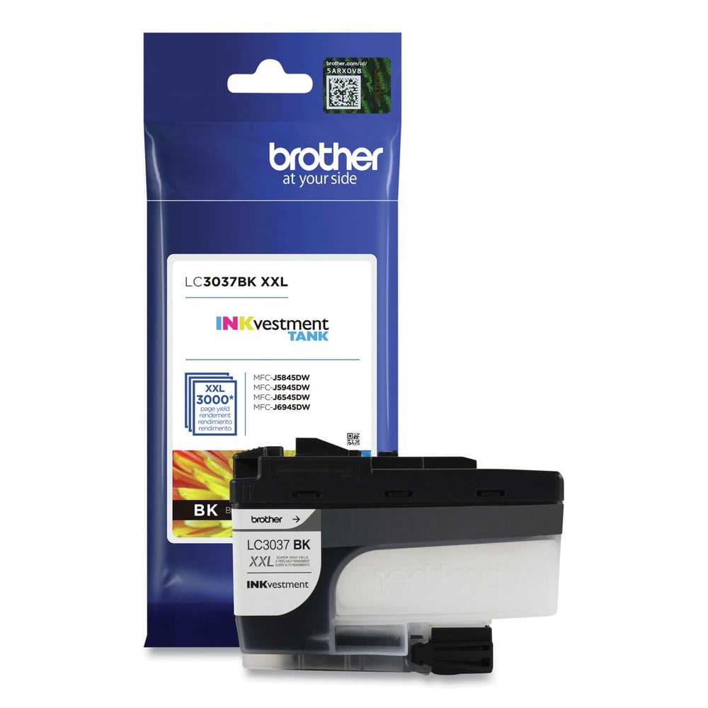 (4 pack) Brother Genuine LC3037BKS High-Yield Black Printer Ink Cartridge
