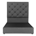 thumbnail image 2 of Box Base Cama Queen Size+ Cabecera Ikki Gris Oscuro, 2 of 8