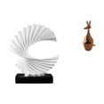thumbnail image 1 of Escultura de olas,Escultura de ola Regalo moderno Oficina,Adorno de estatua abstracta artesanal para centro de mesa,estatua,Estatua Figura de animal Artesanía, 1 of 8