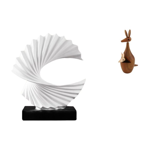 Escultura de olas,Escultura de ola Regalo moderno Oficina,Adorno de estatua abstracta artesanal para centro de mesa,estatua,Estatua Figura de animal Artesanía