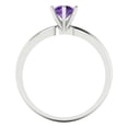 thumbnail image 4 of 0.5 ct Round Cut Natural Amethyst Solitaire 18K White Gold Womens Engagement Ring, 4 of 5
