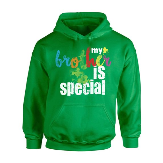 Awkward Styles My Brother Is Special Hooded Sweatshirt Autism Awareness Hoodie Sweater Autism Hoodie Autism Gifts Autism Sweater Men Women Sibling Love Autism Support Hoodie Sweatshirt Autism Gifts