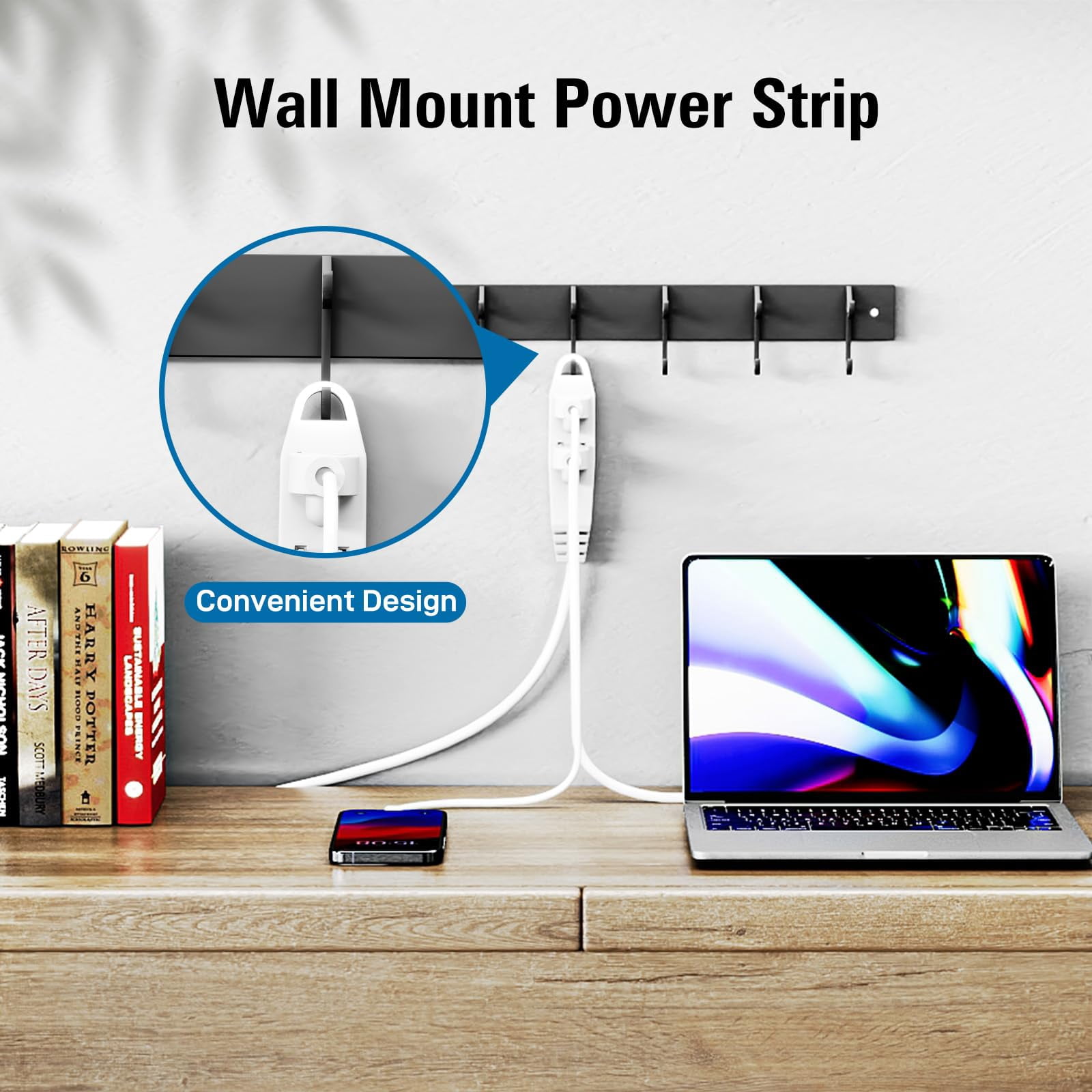 Kasonic Extension Cord, 50 Feet 3 Outlet 3 Wire Grounded White Cord, 13 Amp 125 V 1625 Watts