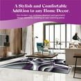 thumbnail image 5 of Premium Hand Carved Abstract Modern Rug Contemporary Colorful Thick Carpet Design 2305 (6'6"x9'2",Purple), 5 of 8