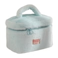 thumbnail image 3 of Bolsa de maquillaje de felpa, bonita bolsa de cosméticos de viaje para uso diario, dormitorio, viaje de negocios. Azul, 3 of 9