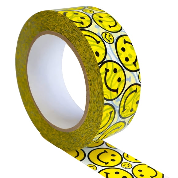 Cinta de embalaje Arvakr Smile blanca 4 cm x 137 m