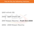 thumbnail image 2 of Max Advanced Brakes - Brake Kit for 2001 2002 2003 Nissan Maxima Infiniti I30 I35 Rear Replacement Drilled Slotted Black Coated Disc Brake Rotors & Ceramic Brake Pads, 2 of 9
