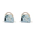 thumbnail image 4 of Minnieouse Bolso de hombro para mujer, bolsos cruzados de estilo chino hechos a mano, bolsos con cierre de flores Vintage, portador bordado azul Azul 2piezas, 4 of 6
