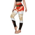 thumbnail image 4 of Fiaer Christmas Leggings for Women High Waisted Xmas Slim Fit Pants Stretchy Trendy Comfy Funny Graphic Tights Trousers Red S, 4 of 6