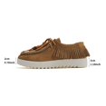 thumbnail image 6 of Gpaecead Women's Vintage Beaded Fringe Flat Moccasins Faux Suede Slip On Cushioned Non Slip Comfort Shoes, Yellow, 6 of 8