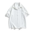 thumbnail image 2 of Taqqpue Mens Button Down Short Sleeve Shirt Casual Dress Shirt Summer Collared Solid Fashion Shirts with Pocket, 2 of 6