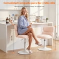 thumbnail image 4 of Silla de Oficina Ajustable sin Ruedas FurnitureR Silla para Tocador, 4 of 9