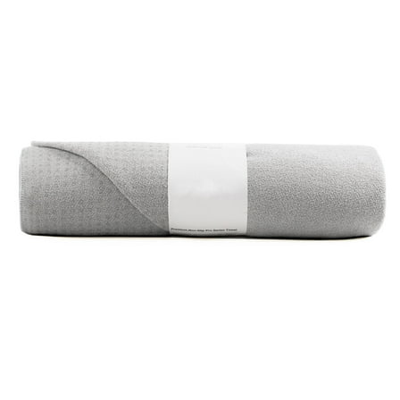 Yoga Mat Towel Microfiber Mat-Sized Yoga Towel for Hot Yoga-Light Gray