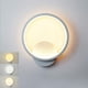 thumbnail image 1 of Aplique de pared para interiores, aplique de pared de diseño redondo blanco, tres modos de iluminación, lámpara de pared RA≥85 para dormitorio, sala de estar, escaleras, pasillo, 1 of 5
